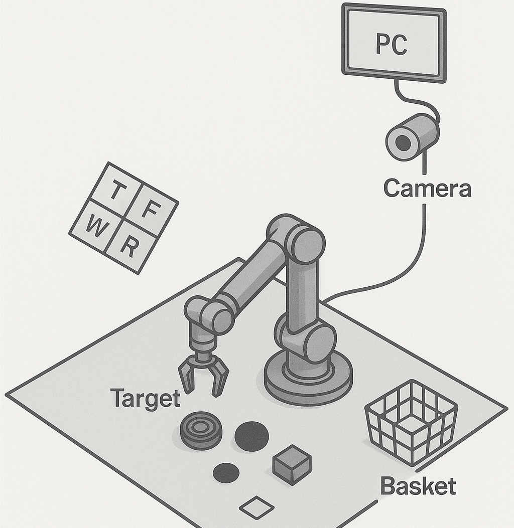 Robotic arm workspace sketch